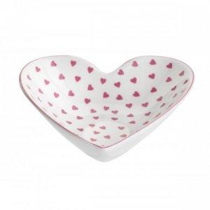 ROY KIRKHAM FINE BONE CHINA | PINK HEARTS MEDIUM HEART SHAPED BOWL